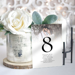 Foto Overlay White Wedding Acrylic Tischnummer