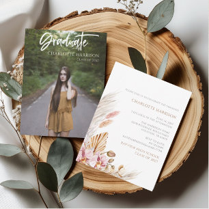 Foto Pampas Grass Graduation Party Einladung