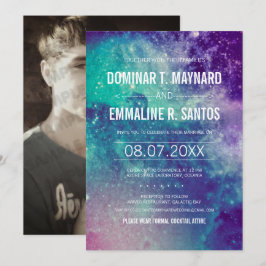 Foto Pastel Galaxy Hochzeit Einladung