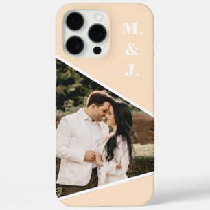 Foto Peach Monogramm iPhone 16 Pro Max Hülle