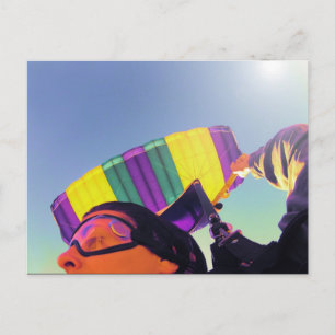 Foto perfekt Skydiver Postkarte