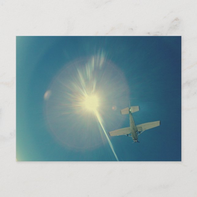 Foto perfektes kleines Flugzeug Pilot Postkarte (Vorderseite)
