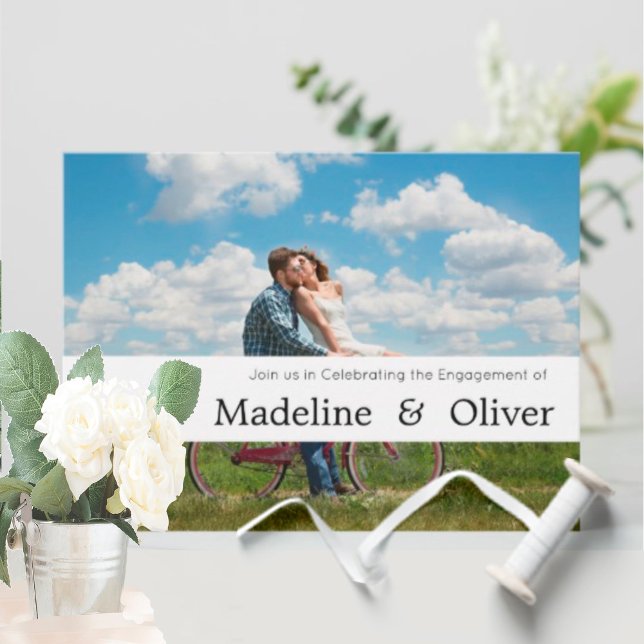 Foto Personal Modern Typografy Banner Verlobung Save The Date (Von Creator hochgeladen)