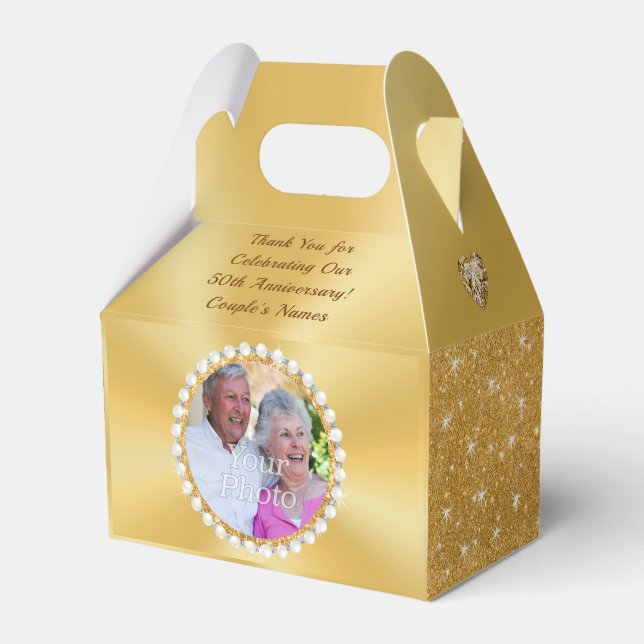 Foto Personalisiert, 50 Jahre alt Gefälligkeitsbox Geschenkschachtel (Vorderseite)