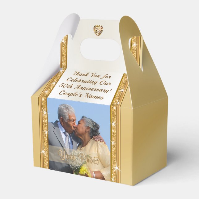 Foto Personalisiert, 50-jährige Jubiläumsfavors, B Geschenkschachtel (Vorderseite)