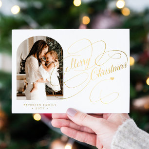 Foto personalisiert Frohe Weihnachten elegant Dreh