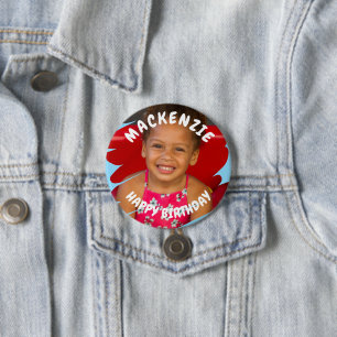 Foto Personalisiert Geburtstag Button