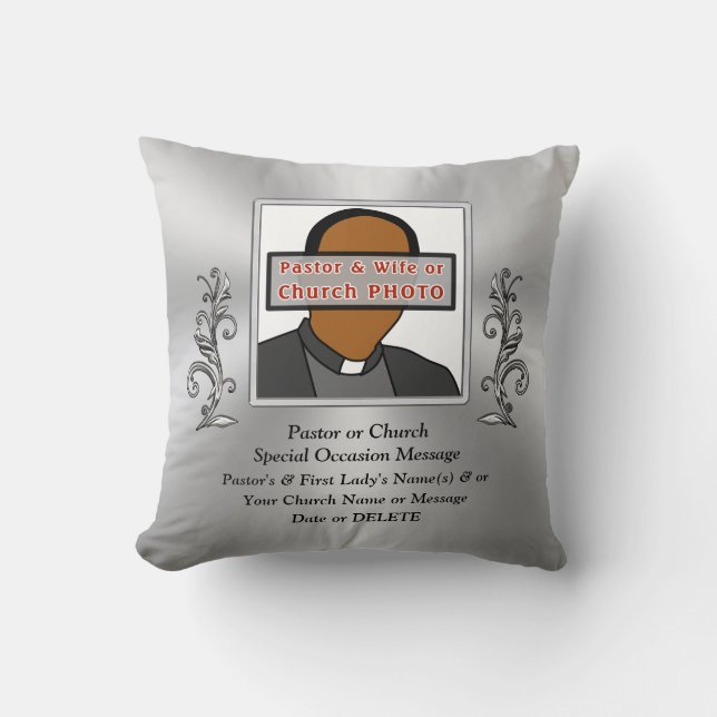 Foto Personalisiert, Geschenk Ideen für Pastor und Kissen (Vorderseite)