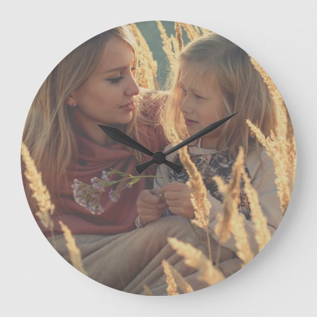 Foto personalisiert hinzufügen große wanduhr (Vorderseite)