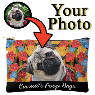 Foto Personalisiert Hunde Mama mit Foto Zubehörtasche