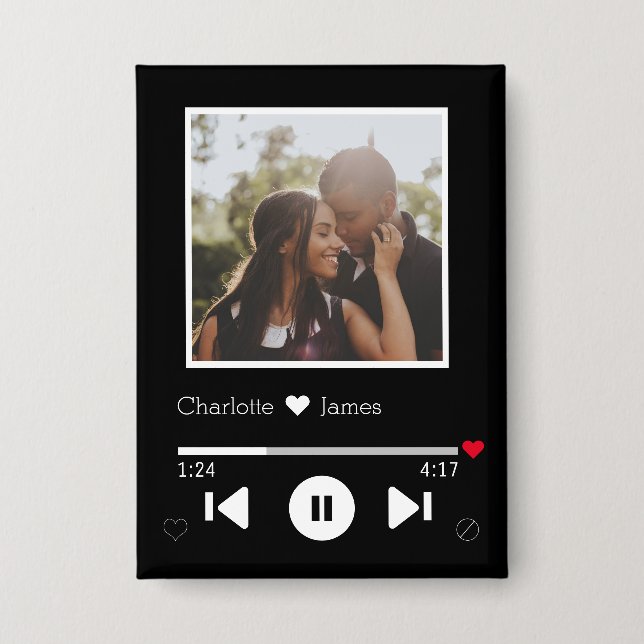 Foto "personalisiert Novelty Music Player" Button (Vorderseite)