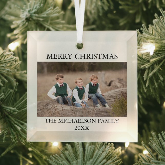 Foto Personalisiert Ornament Aus Glas (Insitu)