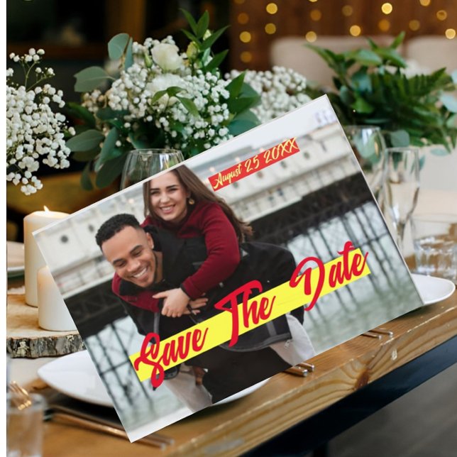 Foto Personalisiert Save the Date Einladung Postkarte (Von Creator hochgeladen)