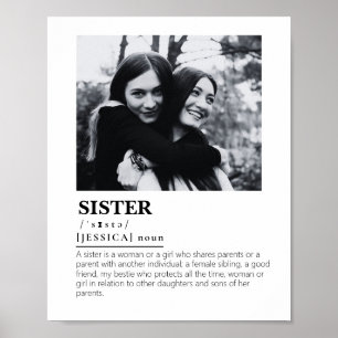 Foto "personalisiert Sister Definition" Poster