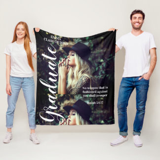 Foto Personalisiert Text Graduate Bible Scripting Fleecedecke