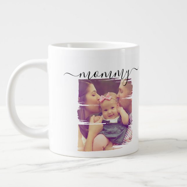 Foto Personalisiert Typografie Jumbo-Tasse (Links)