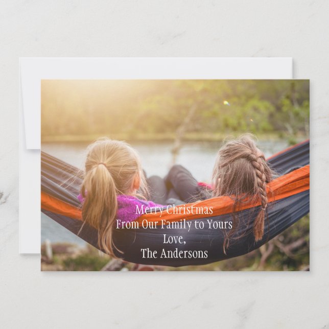 Foto Personalisiert Weihnachtskarte Feiertagskarte (Vorderseite)