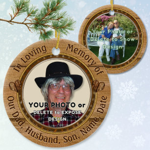 Foto-Personalisierte Erinnerungsdekorationen für d Keramik Ornament