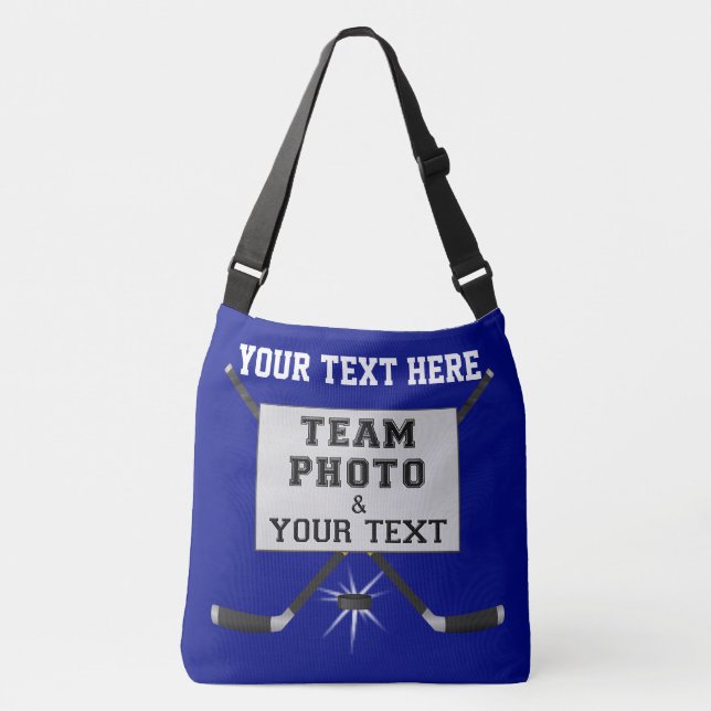 FOTO personalisierte Hockey-Geschenke für Trainer Tragetaschen Mit Langen Trägern (Vorderseite)