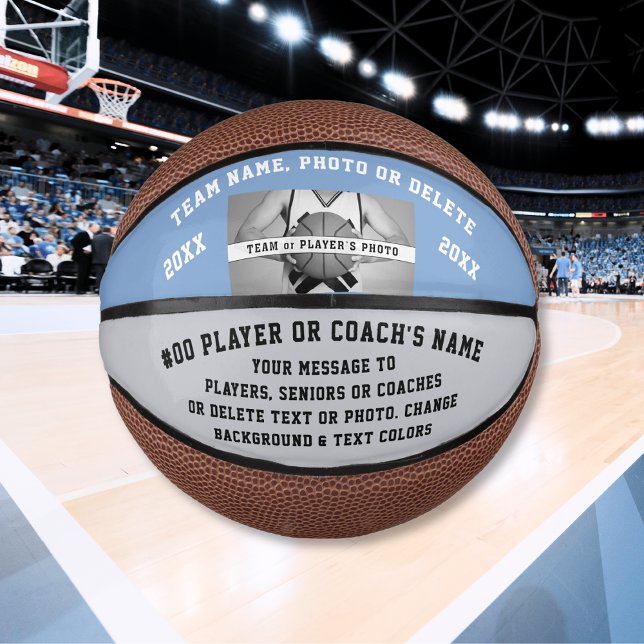 Foto, Personalisierte Mini-Basketball. FARBE ÄNDER Mini Basketball (Photo, Mini Basketball. Gifts for Senior Basketball Players. Coach Basketball. Basketball gifts.)