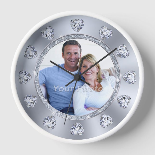 Foto, Personalisierte Uhr, Hochzeitsgeschenk, Uhr (Vorderseite)
