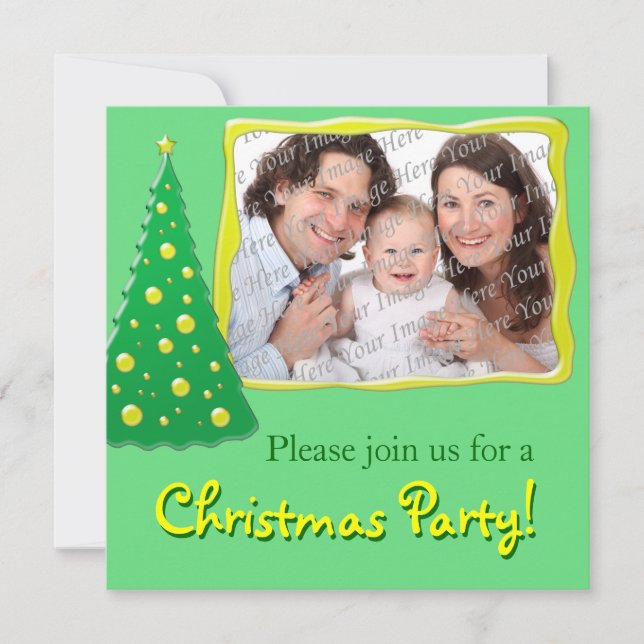 Foto Personalisierte Weihnachts-Party Einladungen (Vorderseite)