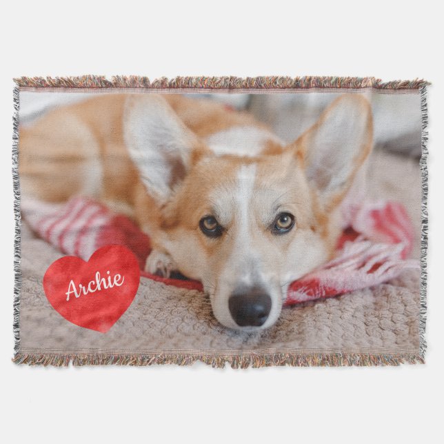 Foto Personalisierter Hund Lover Memorial Decke (Vorderseite)