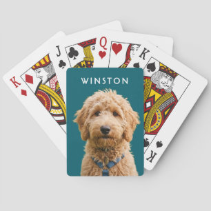 Foto personalisierter Hunde Name - BESCHREIBUNG LE Spielkarten