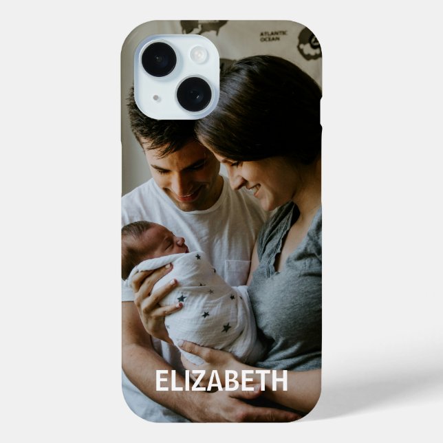 Foto Personalisierter Name Custom Case-Mate iPhone Hülle (Rückseite)