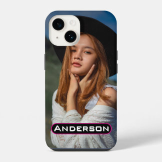 Foto Personalisiertes Benutzerdefiniertes Namenset iPhone 14 Hülle