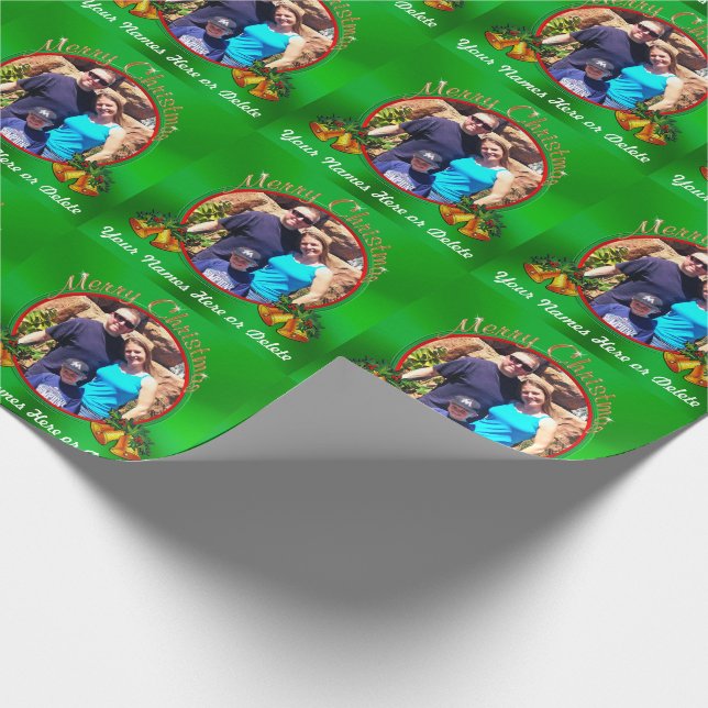 FOTO personalisiertes Weihnachtsverpackungs-Papier Geschenkpapier (Ecke)