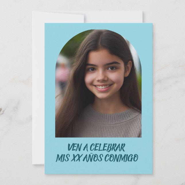 Foto Personalizada Invitación de Cumpleaños Einladung (Vorderseite)