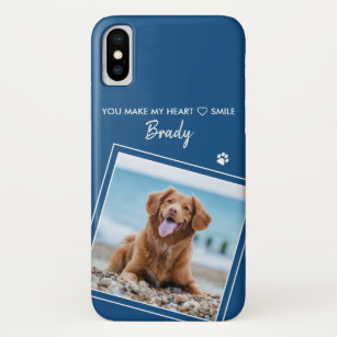 Foto Pet Modernes, stilvolles Zitat Blue Dog Case-Mate iPhone Hülle