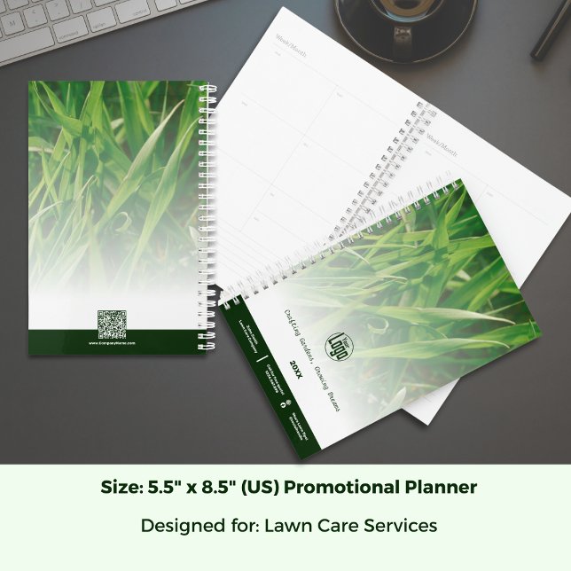 Foto-Pflegelogo Planer (Photo Lawn Care Promotional Logo Planner; Size 5.5 x 8.5 Inch)