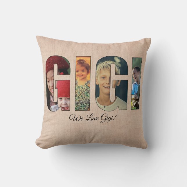Foto Pillow GIGI, Bilder hinzufügen, Meldung auf d Kissen (Vorderseite)