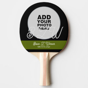 Foto Ping Pong Paddle mit Name & Initial Tischtennis Schläger