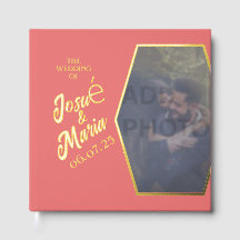 Foto Pink Wedding Foil Gästebuch hinzufügen