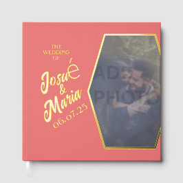 Foto Pink Wedding Foil Gästebuch hinzufügen