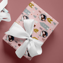 Foto Pink Weihnachten Geschenkpapier