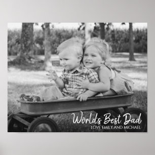 Foto-Plakatzeichen für den besten Vater der Welt Poster