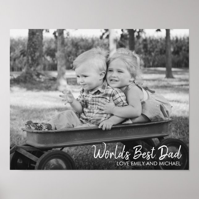 Foto-Plakatzeichen für den besten Vater der Welt Poster (Vorne)