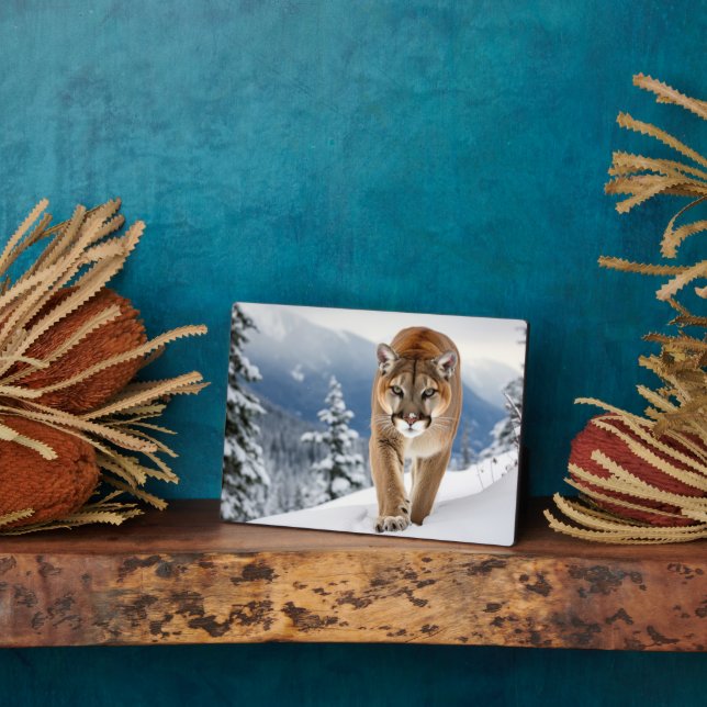 Foto Plaque-Mountain Lion Fotoplatte (Seite)