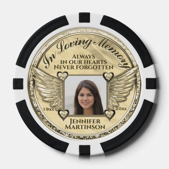 Foto Pocket Memorial in Love Memory Pokerchips (Vorderseite)