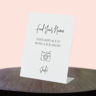 Foto Polaroid Editable Wedding Gästebuchunterschri Sockelschild