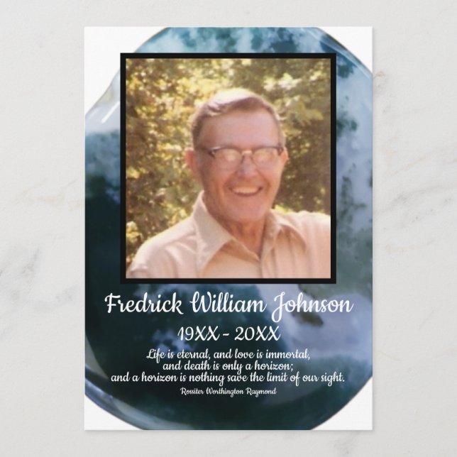 Foto Polished Blue Rock Hintergrundquote Programm (Vorderseite)