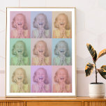 Foto Pop Art | Fun Kids Family Portrait farbig Poster<br><div class="desc">Ein individuelles Foto Pop Art Foto Poster,  um Ihr Lieblingsfoto hochzuladen,  das von einer Reihe von farbenfrohen,  transparenten Overlays in Pastelltönen von Rosa,  Blau,  Grün,  Gelb Orange und lila!</div>