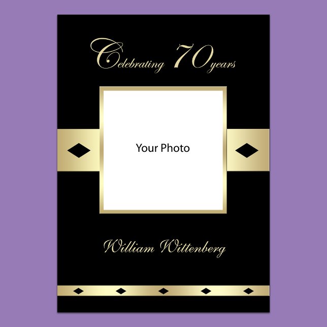 Foto Poster zum 70. Geburtstag (Von Creator hochgeladen)