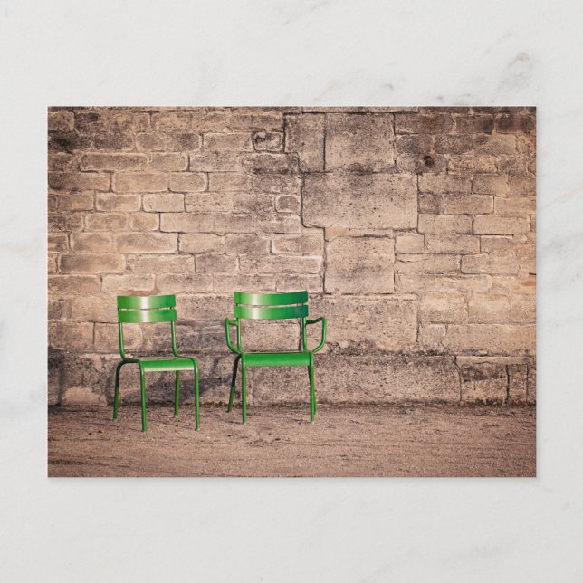 Foto Postkarte für die Pariser Parkstühle (Vorderseite)