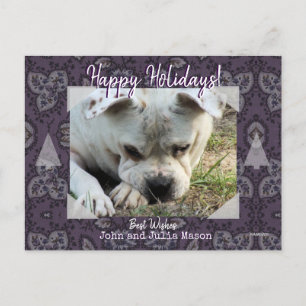 Foto Postkarte mit Vintagem Paisley Hintergrund
