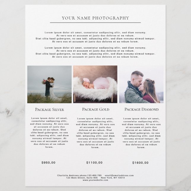 Foto-Preislisten (Vorderseite)